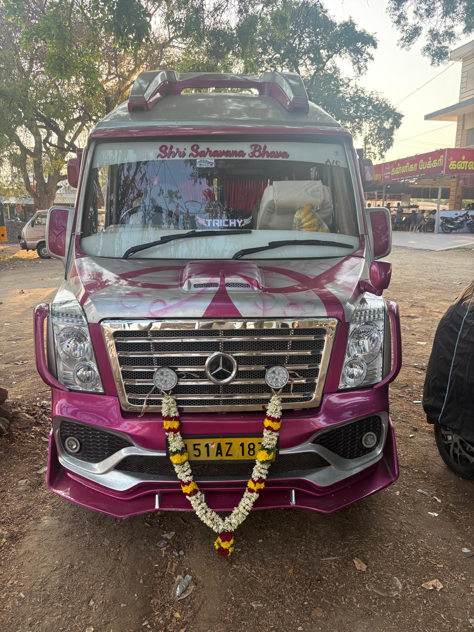 Pristine white sedan available for airport transfers and local rides in Trichy